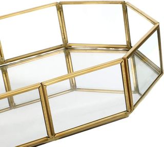 No. 9 - Hipiwe Polygon Gold Mirrored Makeup Tray - 4