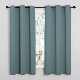 No. 4 - NICETOWN Modern Greyish Blue Blackout Curtains - 1