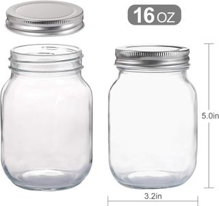 No. 3 - YINGERHUAN Glass Regular Mouth Mason Jars - 2