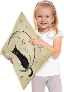 No. 5 - Moslion Cats Moon Throw Pillow Cover - 3