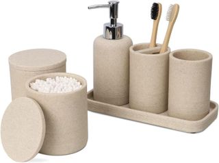 No. 5 - ZCCZ Bathroom Accessories Set 6 Pcs - 1