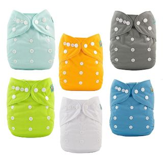 No. 1 - ALVABABY Baby Cloth Diapers 6 Pack - 1