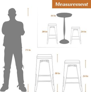 No. 1 - Furmax 30 Inches Metal Bar Stools - 2