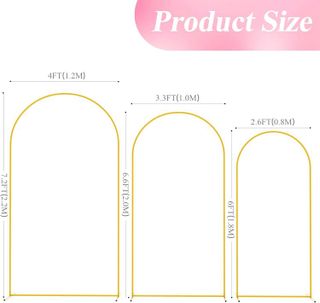 No. 4 - Gold Metal Arch Backdrop Stand - 2