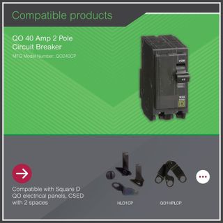 No. 10 - Square D - QO240CP QO 40 Amp Two-Pole Circuit Breaker - 4