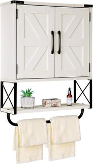 No. 4 - Rustown Vintage White Medicine Cabinet - 1