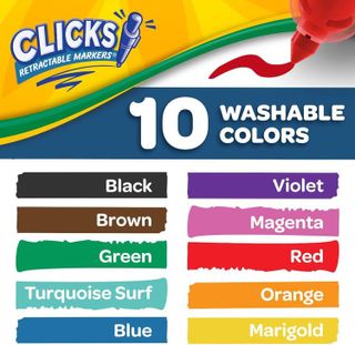 No. 6 - Crayola Clicks Washable Markers with Retractable Tips - 3