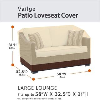 No. 1 - Vailge 2-Seater Heavy Duty Patio Bench Loveseat Cover - 2