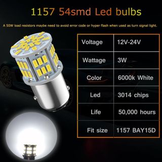 No. 9 - Melphan-Auto 1157 Led Brake Light Bulb - 3