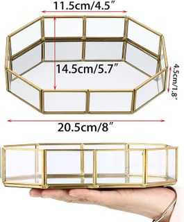 No. 9 - Hipiwe Polygon Gold Mirrored Makeup Tray - 5