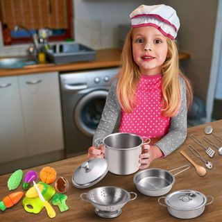 No. 3 - Sundaymot Kids Pretend Play Kitchen Set - 2