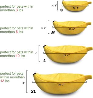 No. 9 - Petgrow Cute Banana Cat Bed House Extra Large Size - 2