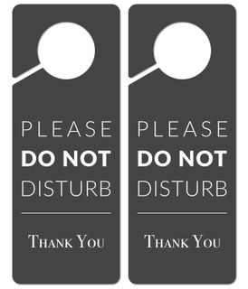 No. 5 - Do Not Disturb Door Hanger Sign - 1