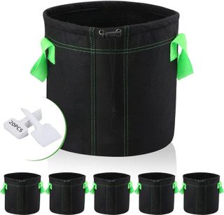 No. 8 - Venrey 6-Pack 3-Gallon Plant Growing Pot Bags with Handles and 20 Pcs Labels - 1