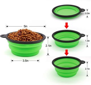 No. 2 - SLSON Collapsible Dog Bowl 2-Pack - 3