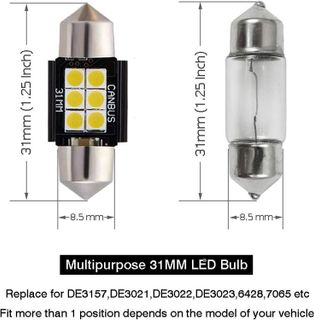 No. 5 - iBrightstar Newest 9-30V Extremely Bright DE3175 DE3021 Festoon LED Bulbs - 5