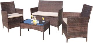 No. 5 - Homall 4 Pieces Patio Furniture Sets - 1