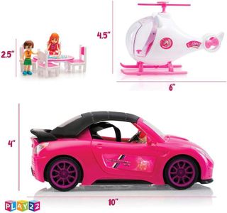 No. 10 - Play22 Barbie Doll Car and Helicopter Set - 3