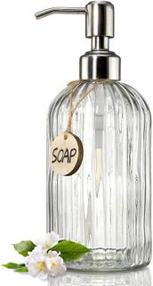 No. 4 - JASAI Clear Glass Soap Dispenser - 1