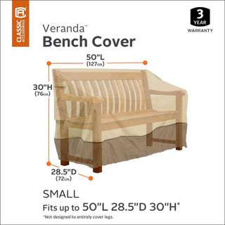 No. 5 - Classic Accessories Veranda Water-Resistant 50 Inch Patio Bench Cover - 3