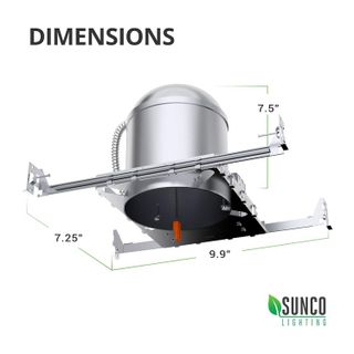 No. 3 - Sunco 6 Inch Recessed Lighting Housing Can Light New Construction - 2