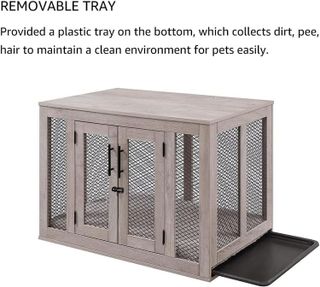 No. 6 - Unipaws Furniture Dog Crate - 4