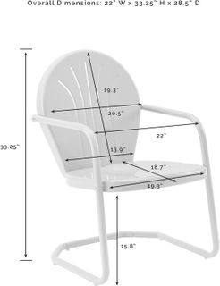 No. 9 - Crosley Furniture CO1001A-TG Griffith Retro Metal Outdoor Chair - 4