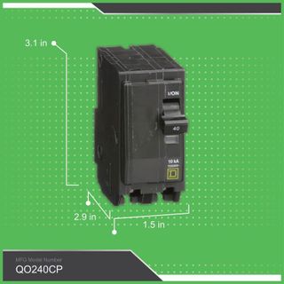 No. 10 - Square D - QO240CP QO 40 Amp Two-Pole Circuit Breaker - 3