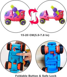 No. 5 - Mpoutik Kids Adjustable Quad Roller Skates - 3