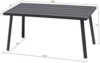 No. 2 - C-Hopetree Small Metal Outdoor Coffee Side Table - 4