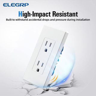 No. 4 - ELEGRP Matte White Standard Decorator Electrical Wall Receptacle Outlet - 4