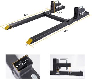 No. 8 - YINTATECH 60" Clamp On Pallet Forks - 4