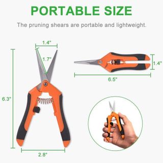 No. 4 - GROWNEER 3 Packs 6.5 Inch Pruning Shears Gardening Hand Pruning Snips - 3