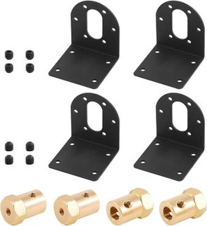 No. 9 - Rustark 4 Pcs 37mm Diameter DC Gear Motors Mounting Bracket - 1