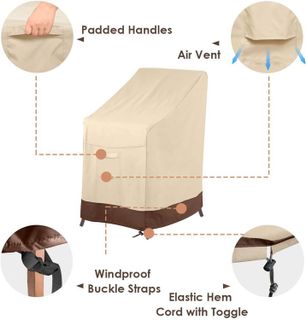 No. 3 - Vailge Stackable Patio Chair Cover - 5