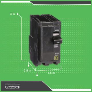 No. 2 - Square D QO 20 Amp Two-Pole Circuit Breaker - 5