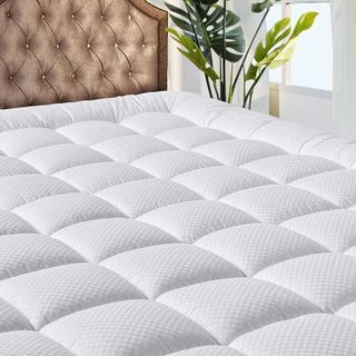 No. 5 - MATBEBY Bedding Quilted Fitted Mattress Pad - 1
