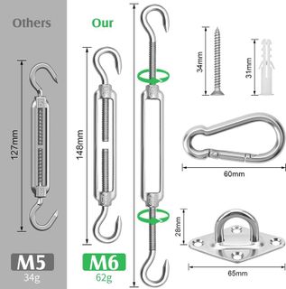 No. 6 - Sun Shade Sail Hardware Kit - 2