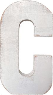 No. 2 - Distressed White Wash Letter - 1