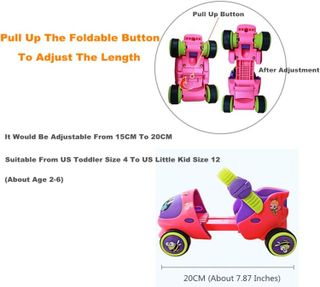 No. 5 - Mpoutik Kids Adjustable Quad Roller Skates - 5