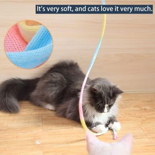 No. 5 - LASOCUHOO Interactive Cat Feather Toy - 3