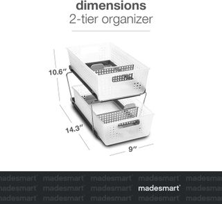 No. 1 - Madesmart 2-Tier Plastic Multipurpose Organizer - 5