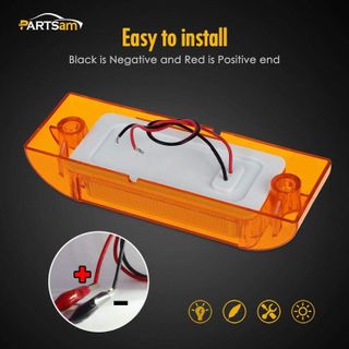 No. 5 - Partsam Amber 2" x 6" Rectangular LED Marker Light with Reflector - 4