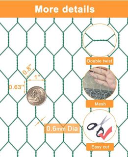 No. 8 - Vensovo Garden Poultry Green Chicken Wire - 3