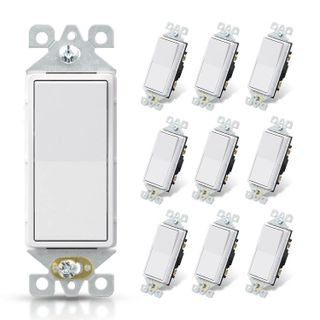 No. 5 - ELEGRP Matte White Single Pole Decorator Light Switch - 1