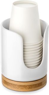 No. 2 - Viosuniu Classic Ceramic Bathroom Cup Dispenser - 1