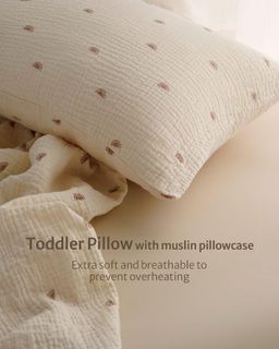 No. 4 - Blissful Diary Toddler Pillow with Muslin Cotton Pillowcase - 2