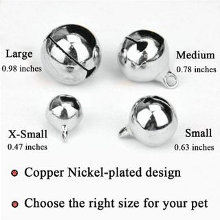 No. 5 - IVIA PET 4 Sets Cat Bell for Dog Collar Charm Training Pet Pendant Accessories - 3