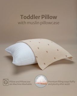 No. 4 - Blissful Diary Toddler Pillow with Muslin Cotton Pillowcase - 5