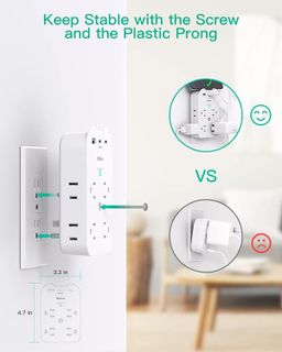 No. 6 - Mifaso Outlet Extender - Wall Surge Protector - 5